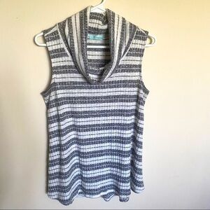 Maurices cowl neck striped sleeveless top